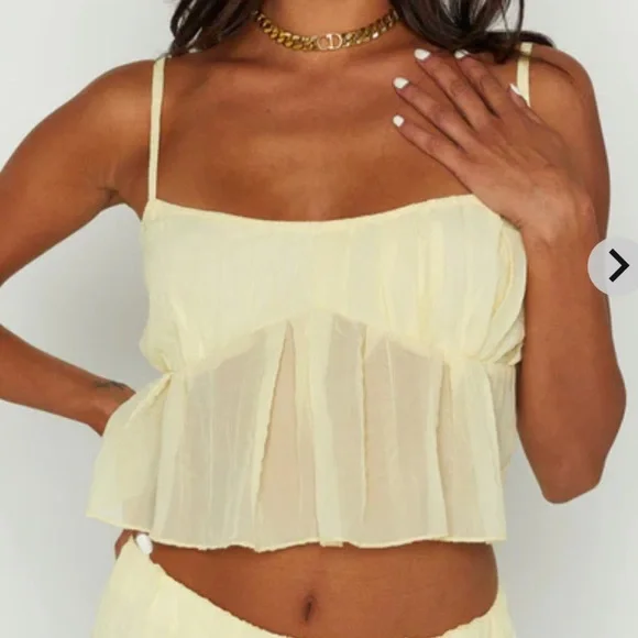 Beginning Boutique Yellow Cami Top - Picture 2 of 7